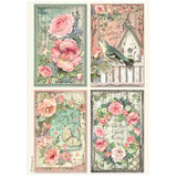 Stamperia Assorted Rice Paper A4 6/Sheets, House of Roses