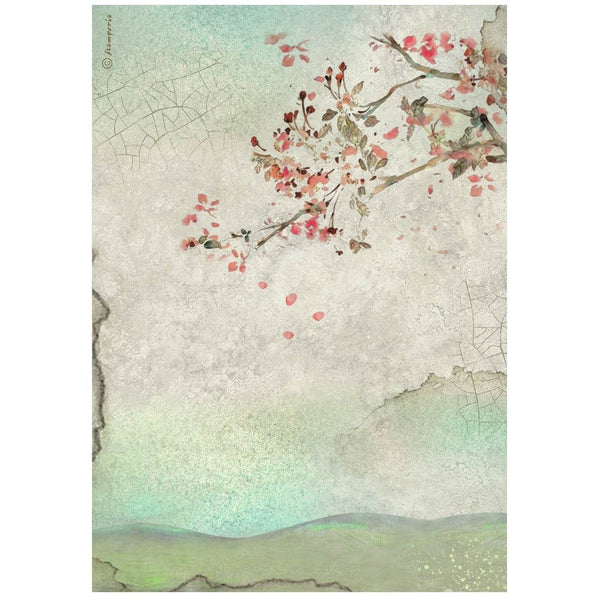 Stamperia Rice Paper Sheet A4, House of Roses, Branch