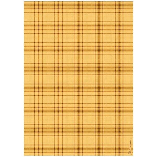 Stamperia, Whispering Woods Rice Paper Sheet A4, Tartan Pattern (DFSA41063)