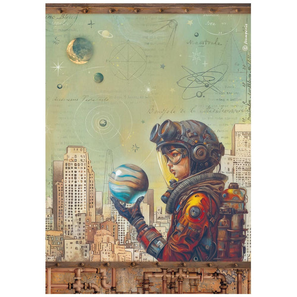 Stamperia, Rice Paper Sheet A4, A New Beginning, Save the Planet (DFSA41108)
