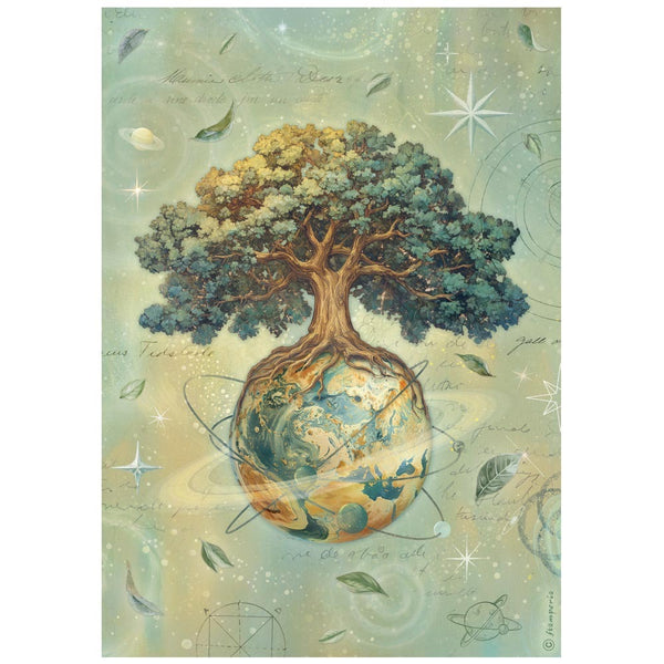 Stamperia, Rice Paper Sheet A4, A New Beginning, The World Tree (DFSA41110)