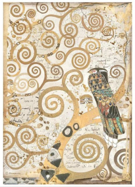 Stamperia Rice Paper Sheet A4, From The Tree Of Life, Klimt