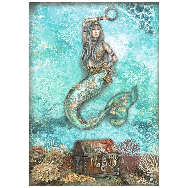 Stamperia Rice Paper Sheet A4, Songs Of The Sea, Mermaid