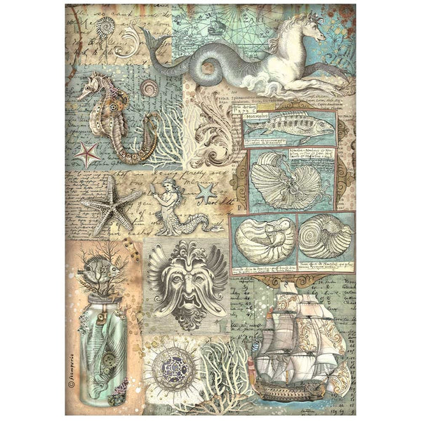 Stamperia Rice Paper Sheet A4, Songs Of The Sea, Texture