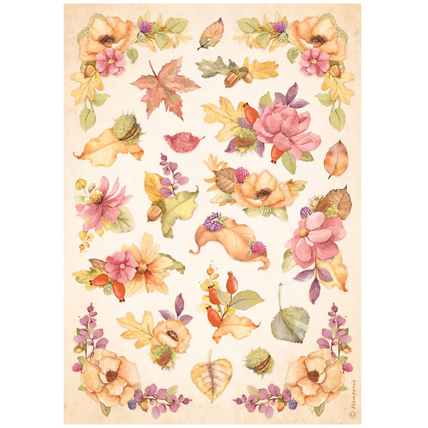 Stamperia Rice Paper Sheet A4, Woodland, Flowers