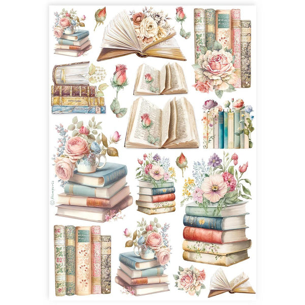 Stamperia Rice Paper Sheet A4, Books