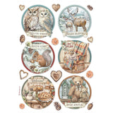 Stamperia Rice Paper Sheet A4 6/Pkg, The Owl's House