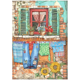 Stamperia Assorted Rice Paper A4 6/Sheets, Sunflower Art