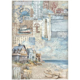 Stamperia Rice Paper Sheet A4 6/Pkg, Silent Sea
