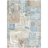 Stamperia Rice Paper Sheet A4 6/Pkg, Silent Sea