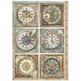 Stamperia Rice Paper A4 6/Pkg, Gardens of Time (DFSA4XTM)