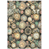 Stamperia Rice Paper A4 6/Pkg, Gardens of Time (DFSA4XTM)