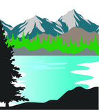 Prism Studio, Layering Dies, Alpine Lake Scene (DI-4813)