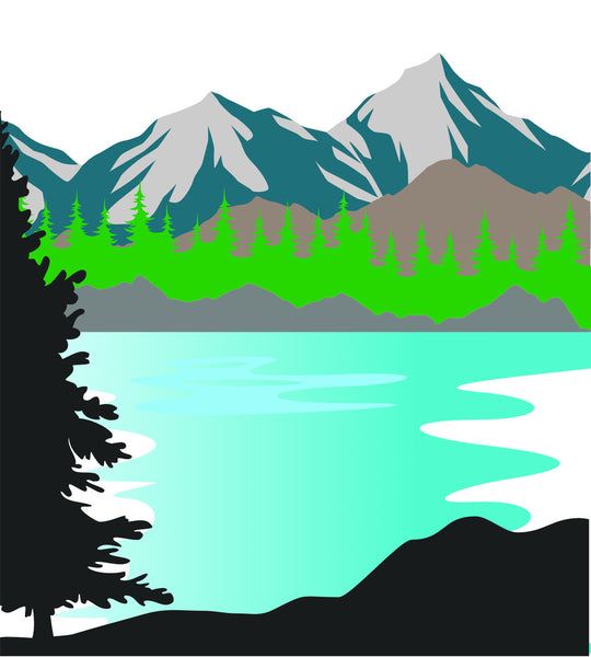 Prism Studio, Layering Dies, Alpine Lake Scene (DI-4813)