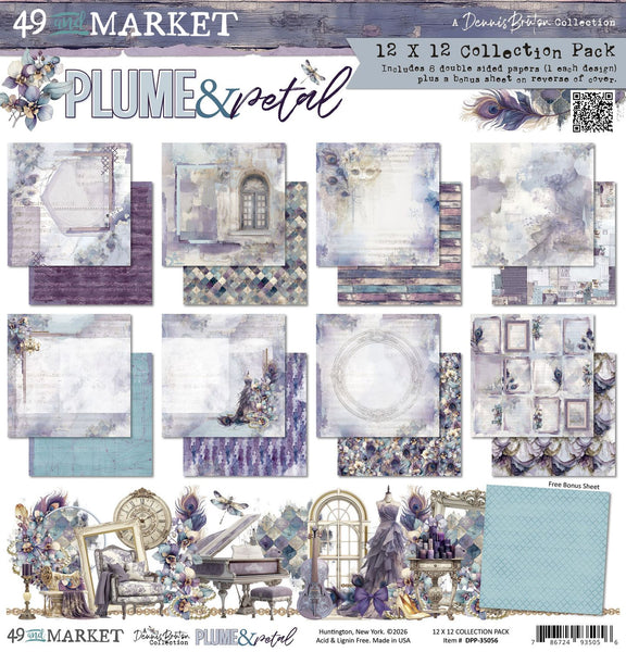 49 And Market, Collection Pack 12"X12", Plume & Petal (DPP-35056)