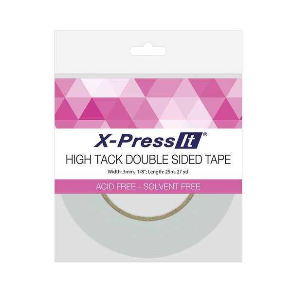X-Press It, High Tack Double Sided Tape, 3mm x 25m/1/8" x 27yd