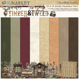 49 and Market Solids Collection Pack 12"X12", Timber & Tweed (DTT-34608)