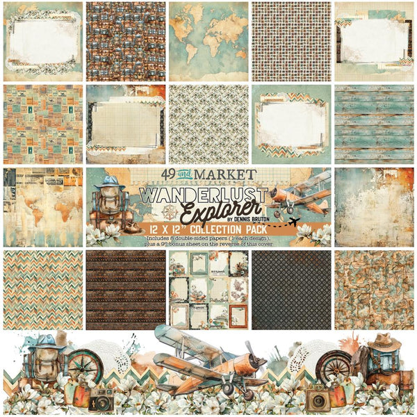 49 & Market Collection Pack 12"X12", Wanderlust Explorer (DWE-30266)