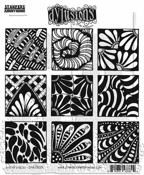 Dyan Reaveley's Dylusions Cling Stamp Collections 8.5"X7", Bits of Blocks