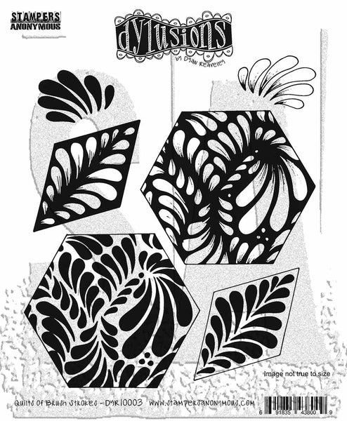 Dyan Reaveley's Dylusions Cling Stamp Collections 8.5"X7", Quilts Of Brush Strokes