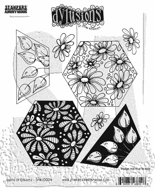 Dyan Reaveley's Dylusions Cling Stamp Collections 8.5"X7", Quilts Of Daisies