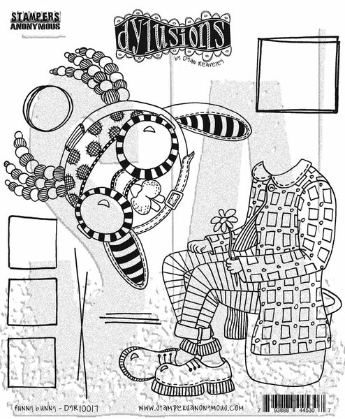Dyan Reaveley's Dylusions Cling Stamp Collections 8.5"X7", Funny Bunny