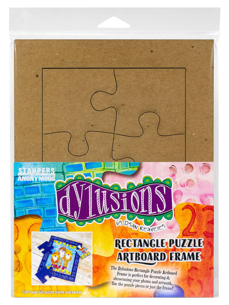 Dyan Reaveley's Dylusions Rectangle Puzzle Artboard Frame, Chipboard