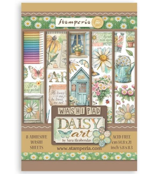 Stamperia,A5 Washi Pad 8/Pkg, Daisy Art (SBW30)