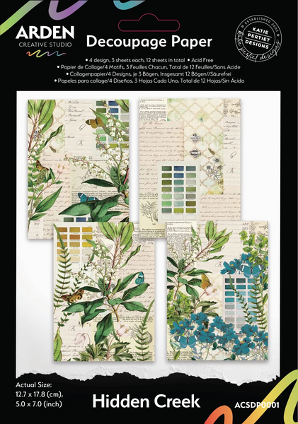 Arden Creative Studio, Hidden Creek Collection, Decoupage Paper
