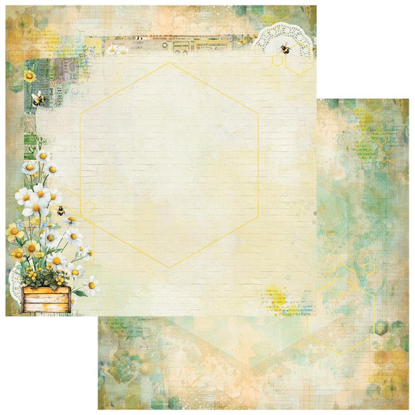 49 And Market, Botanical Buzz, Double-Sided Cardstock 12"X12", Delicate (DBV-32284)
