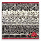 Stamperia Polyester Fabric 12"X12" 4/Pkg, Desire