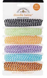 Doodlebug, Doodle Twine, Halloween Assortment, 6 Colors, 60 yards