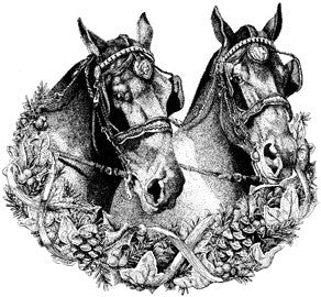 Impression Obsession, Cling Mounted Rubber Stamp, Draught Horses