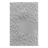 Spellbinders 3D Embossing Folder 5.5"X8.5", Holiday Floral Swag (E3D-041)