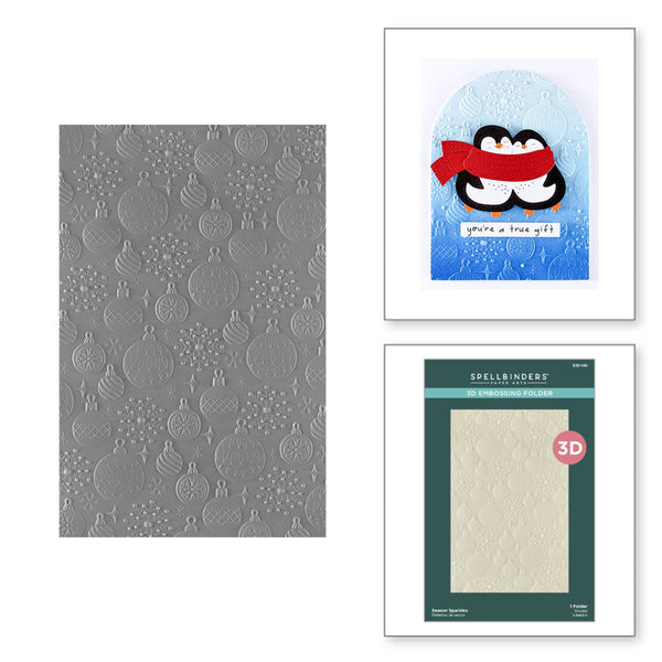 Spellbinders, 3D Embossing Folder, Merry Mischief, Seasonal Sparkles (E3D-146)
