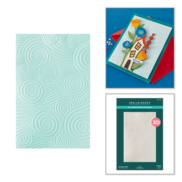 Spellbinders 3D Embossing Folder by Vicky Papaioannou, Whimsical Skies (E3D-166)