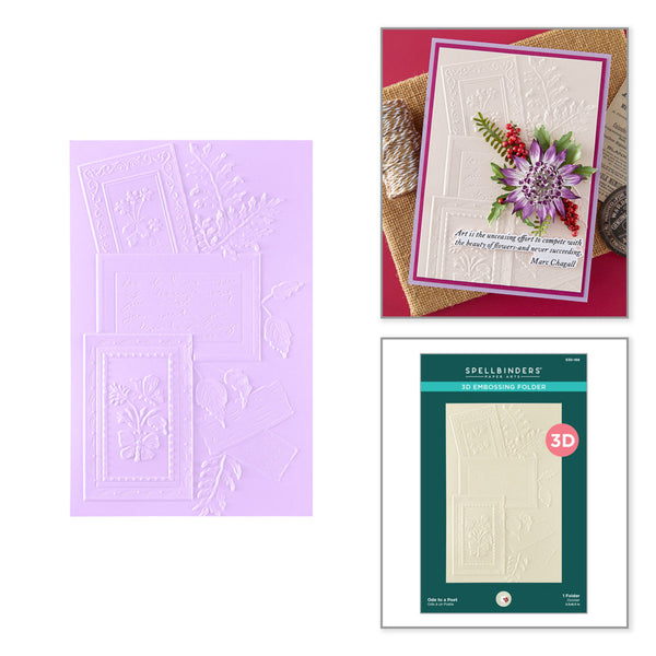 Spellbinders, 3D Embossing Folder, Ode to a Poet by Susan Tierney-Cockburn (E3D-168)