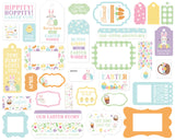 Echo Park Cardstock Ephemera 33/Pkg, Frames & Tags, Easter Basket (EB483025)