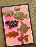 Memory Box, 3D Embossing Folder & Matching Dies, Ocean Fish