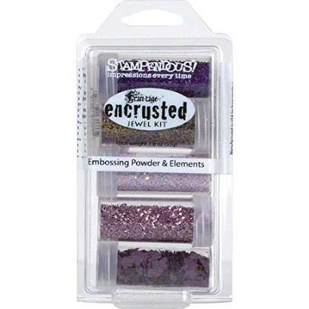 Stampendous, Frantage Encrusted Jewel Kit, Embossing Powder & Elements, Jewel Purple Kit (EJK04)