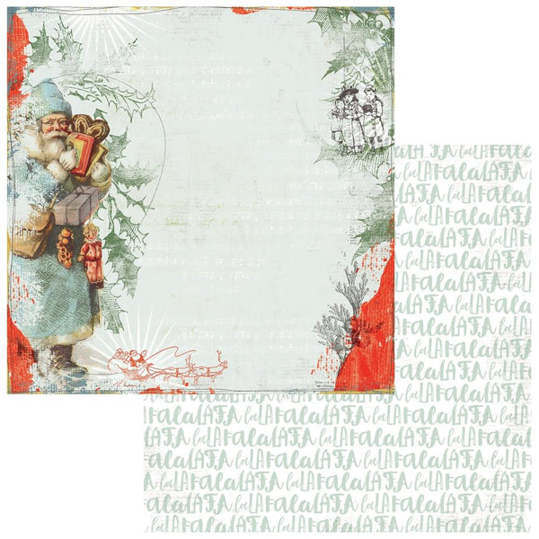 49 And Market, Evergreen Season Double-Sided Cardstock 12"X12", Classic Father Christmas