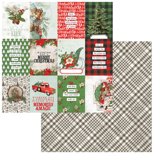 49 And Market, Evergreen Season Double-Sided Cardstock 12"X12", Journal Cards
