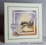Sweet Poppy Stencil, Bauble Square (SP1-378)