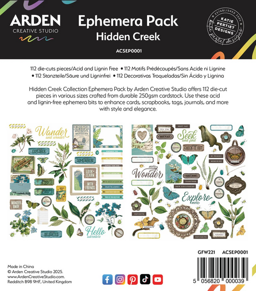 Arden Creative Studio, Hidden Creek Collection, Ephemera Pack