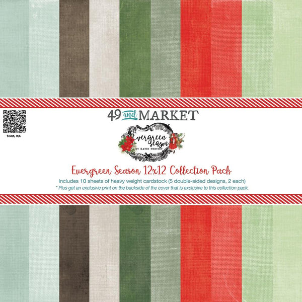 49 & Market Collection Pack 12"X12", Evergreen Season Foundations