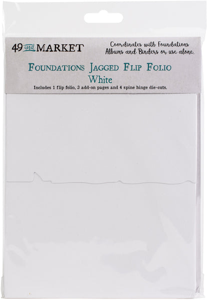 49 & Market, Foundations, Jagged Flip Folio (White) (FA-34819)