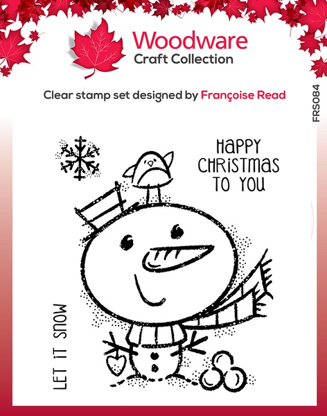 Creative Expressions, Woodware Clear Stamp 5"x5",  Little Snowman (FRS084)