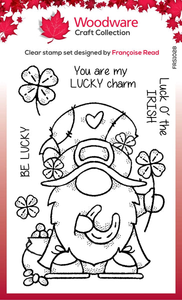 Woodware, Clear 4"x 6" Stamp Set, Lucky Gnome