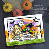 Creative Expressions, Woodware Craft Collections, Clear Stamp 4"X6", Singles Spooky Night