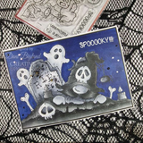 Creative Expressions, Woodware Craft Collections, Clear Stamp 4"X6", Singles Spooky Night